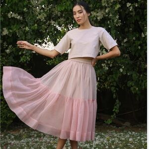 Pink Midi Skirt